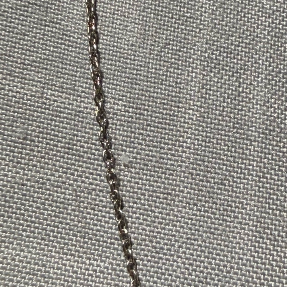 14K White gold Pendant Necklace with Clear Stone - Women's Jewelry - Picture 2 of 4